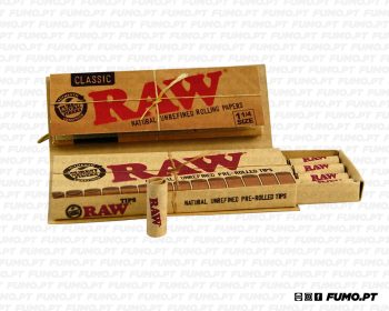 Raw 1 1/4 + Pre Rolled Tips
