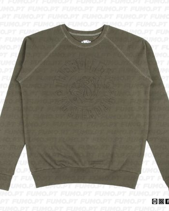 The Bulldog Amsterdam Crewneck Embossed Army Large