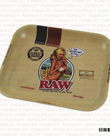 Raw Metal Rolling Tray Girl