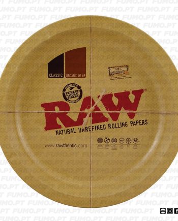 Raw Metal Round Rolling Tray