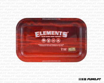 Elements Red Metal Rolling Tray Small