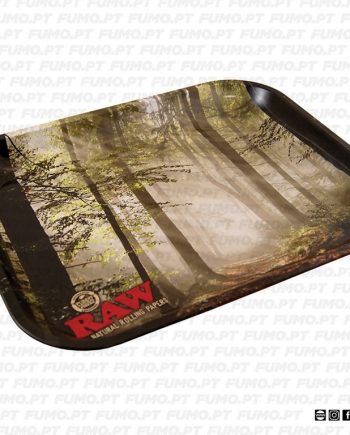 Raw Metal Rolling Tray Forest Small