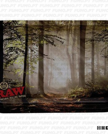Raw Metal Rolling Tray Forest Mini