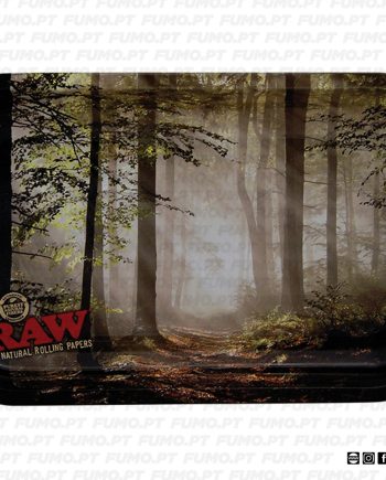 Raw Metal Rolling Tray Forest Mini