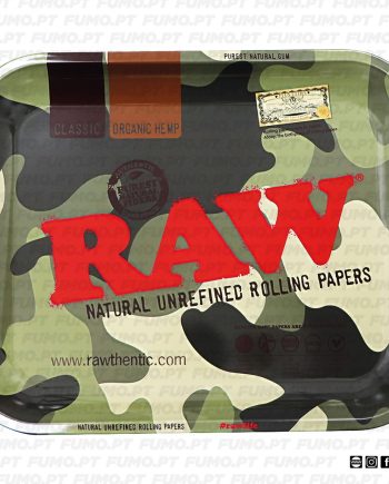 Raw Metal Rolling Tray Camouflage