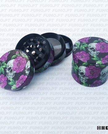 Ragga Grinder Metálico Flowered Skulls