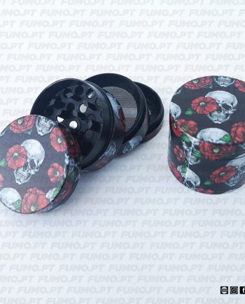 Ragga Grinder Metálico Flowered Skulls