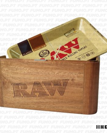 Raw Wooden Cache Box With Tray Mini