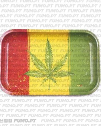Ragga Rolling Tray Rasta Leaf