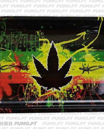 Ragga Rolling Tray Black Leaf
