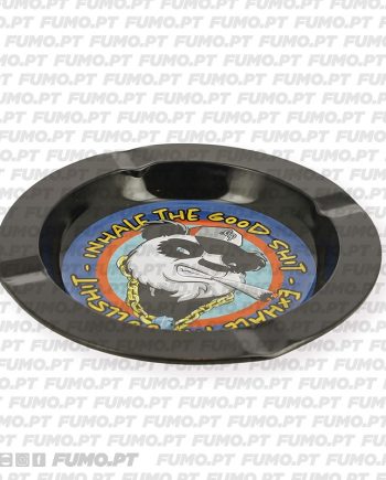 Gangsta Panda Metal Ashtray Black