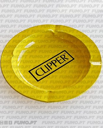 Fire-Flow Metal Ashtray Clipper Logo Yellow