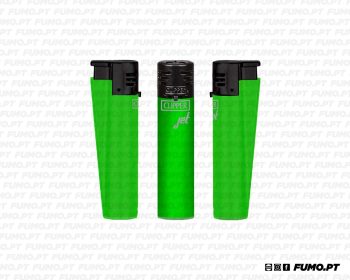 Clipper Large Jet Flame Solid Shiny Green + BW