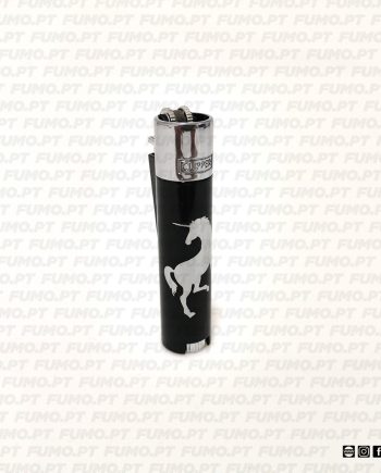 Clipper Isqueiro Large Metal Unicorns Silver