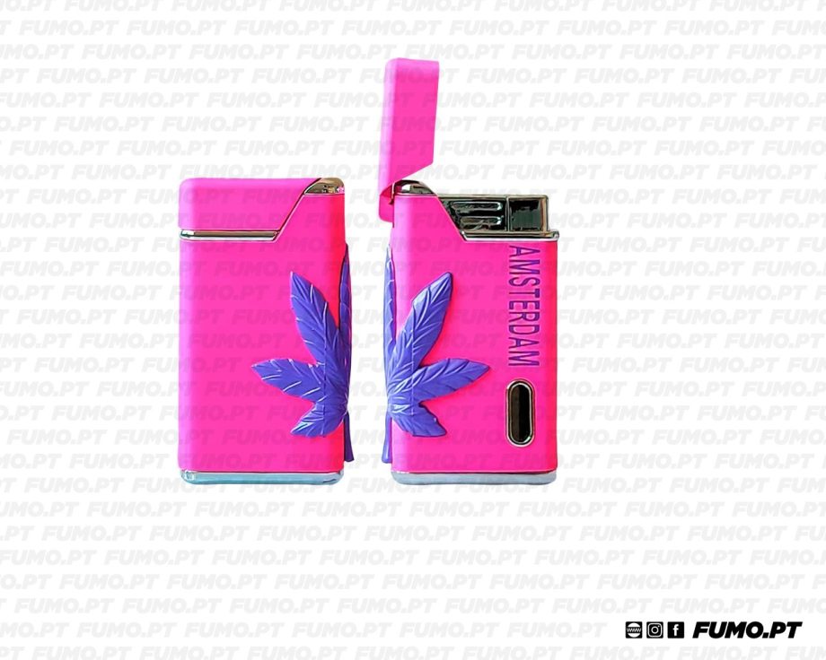 Belflam Isqueiro Turbo Pink Amsterdam & Leaf